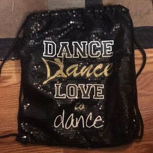 Dance drawstring bag sequins